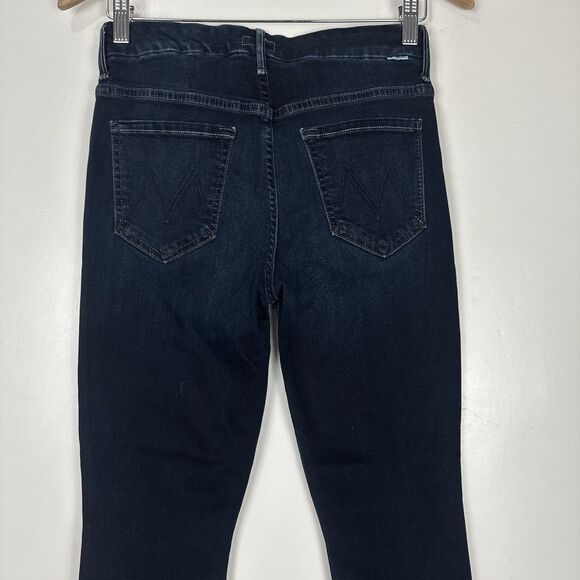 Mother Denim High Waisted Looker Ankle Fray in Last Call Dark Blue Womens 27 - Picture 7 of 14
